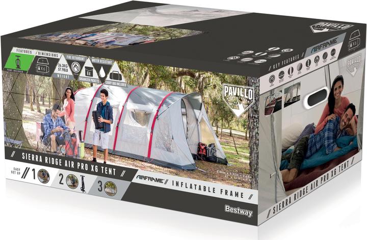 Actual product image Bestway Pavillo Sierra Air Pro X6 (Inflatable tent, 28.80 kg, 9+ people)