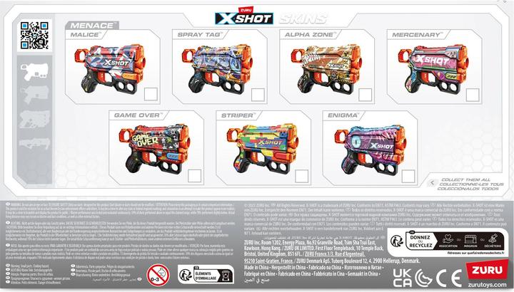 Actual product image Xshot Skin Menace 8 Dart Gun