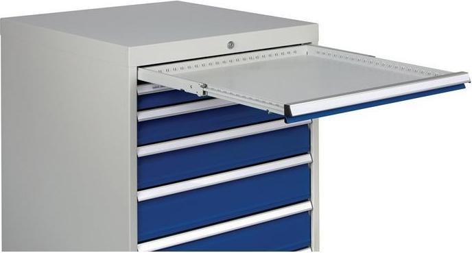 Produktbild Bedrunka & hirth Schubladenschrank H1019xB1005xT736mm grau/anthr. 6 Schubl. Vollauszug (100.50 cm, 118 cm)