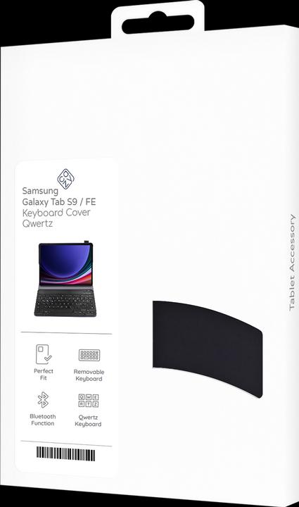Produktbild Cazy Hoes met Toetsenbord QWERTZ - geschikt voor Samsung Galaxy Tab S9 - Zwart (DE, Galaxy Tab S9 FE)