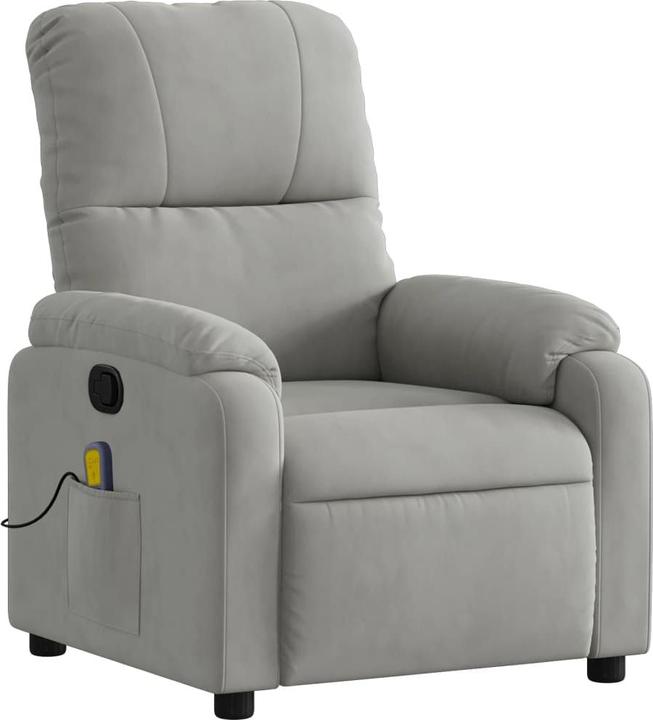 Actual product image VidaXL Massage chair light grey microfibre fabric, colour