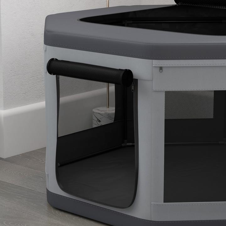 Immagine prodotto PawHut Welpenauslauf Oxford, Nylon Grau