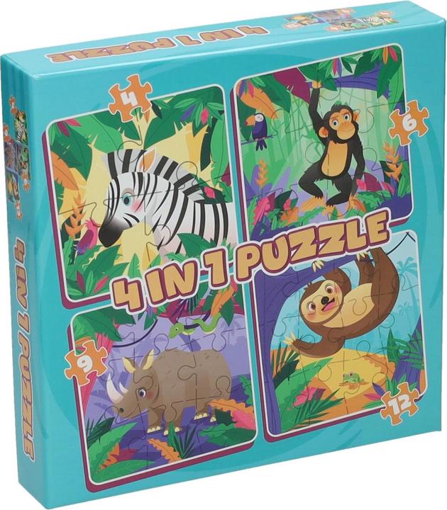 Immagine prodotto Wins Holland Puzzle 4in1 - Wilde Tiere, 12 Teile. (12 pezzi)