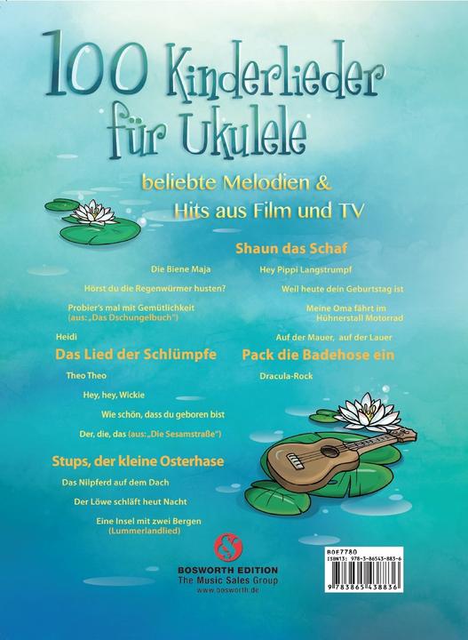 Image du produit 100 Kinderlieder für Ukulele (Allemand, Justin Sandercoew, 2015)