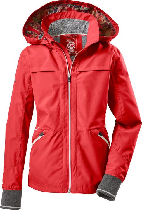 Killtec Mädchen Rur GRLS JCKT B Funktionsjacke/Fahrradjacke mit abzippbarer Kapuze, erdbeere, 152 (152)
