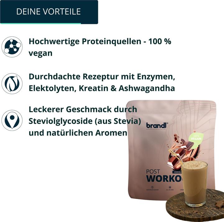 Produktbild Brandl-Nutrition Pulver Post Workout 2.0 Whey Schokolade 1000 g (Schokolade, 1 Stk., 1000 g)