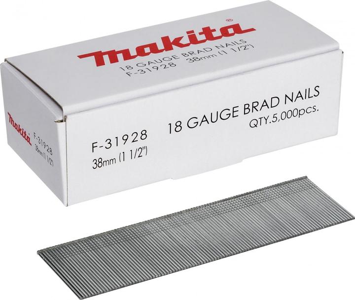 Produktbild Makita Stauchkopfnagel Brads 38mm 5000 Stück galvanisiert ( F-31928 ) für Nagler DBN500/AF505