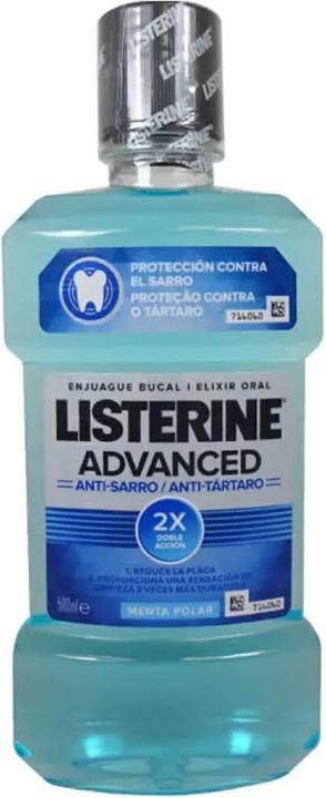 Immagine prodotto Listerine ADVANCED enjuague bucal antisarro 500 ml (500 ml, Collutorio)