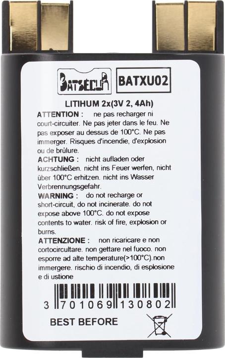 Immagine prodotto AccuCell La batteria tampone LiMnO2 2x 3V 2400mAh sostituisce Daitem RXU02X, BATXU02 (2 pz., 2400 mAh)