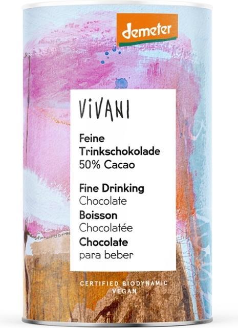 Actual product image Vivani Fine drinking chocolate 50 cocoa DEMETER (300 g)