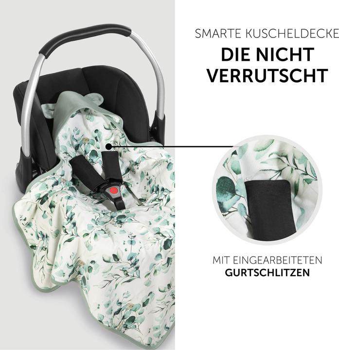 Produktbild Hauck Snuggle N Dream Leaves Mint (80 x 80 cm)