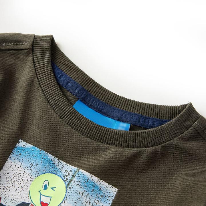Produktbild VidaXL Kinder-Langarmshirt Khaki 92,Material: 100 % Baumwolle,Farbe (92)