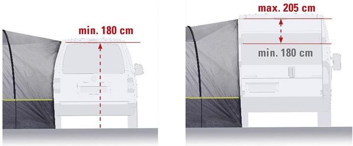 Actual product image High Peak Bus tent Trento 2.0 lightgrey-darkgrey-lime (Dome tent, 9.10 kg, 2 persons)