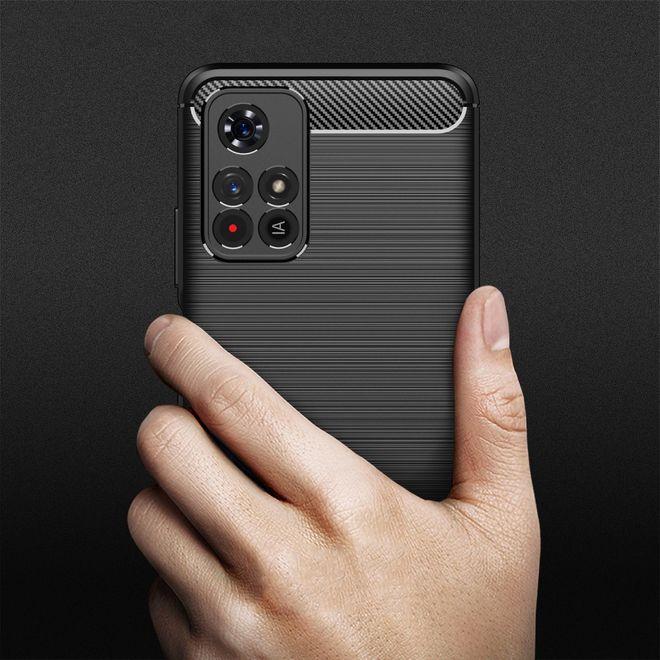 Produktbild MU Style Carbon Fiber TPU Softcase Series (Xiaomi Poco M4 Pro 5G)