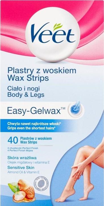 Actual product image Veet Easy-Gelwax wax patches for body hair removal 40pcs (40 ml, 40 x, 130 g)