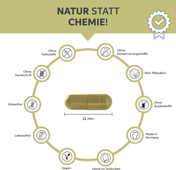 Produktbild Eltabia Bio Kurkuma Gerstengras Kapseln | 100% rein ohne Zusätze (200 Stück, Kapseln, 100 g)