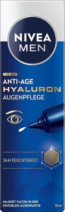 Actual product image NIVEA Men Hyaluron Anti-Age Eye Cream (Crème, 15 ml, Day + Night)