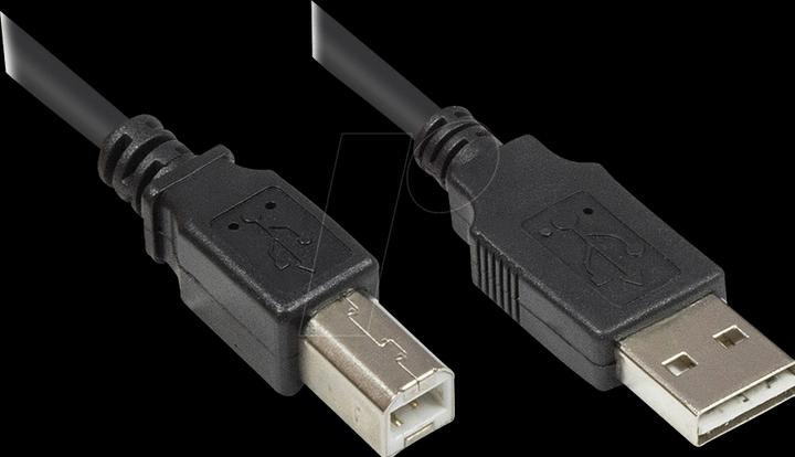 Image du produit Good Connections Câble de connexion USB 2.0 2m A-B mâle noir (2 m, USB 2.0)