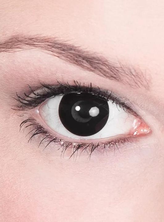 Produktbild Maskworld Hexe Farbige Jahreslinsen ohne Stärke - Halloween Karneval (Schwarz)