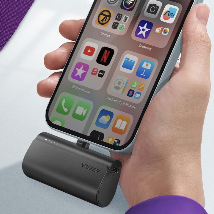 Actual product image Veger Plugon Powerbank Lightning - 5'000mAh (5000 mAh, 20 W, 18.50 Wh)
