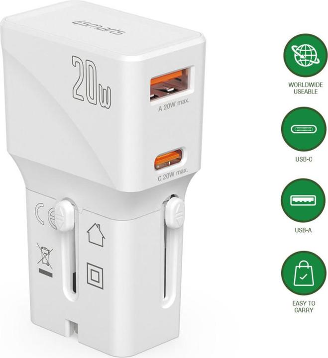 Actual product image 4smarts Nomad world travel adapter