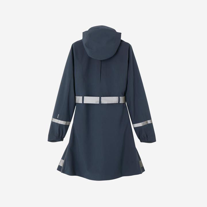 Produktbild Btwin Regentrenchcoat City 940 wasserdicht Damen marineblau (XS)