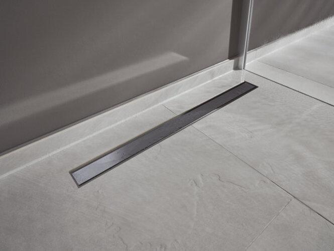 Actual product image hansgrohe HG shower channel RainDrain Match with height-adjustable frame 800mm chrome (800 mm)