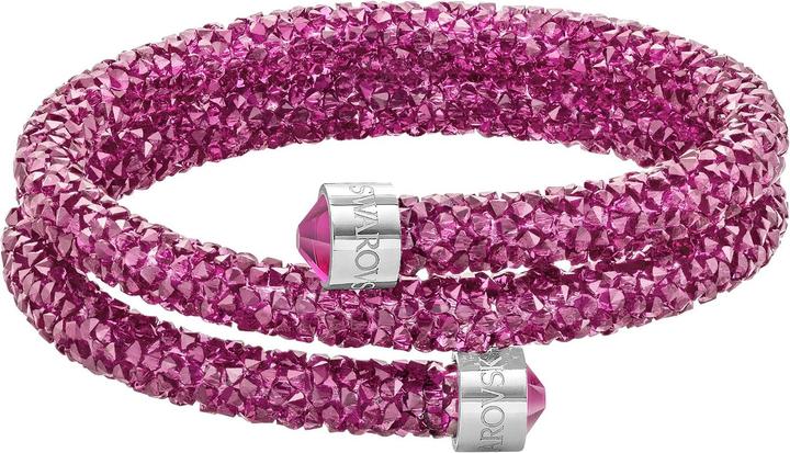 Actual product image Swarovski Crystaldust Double Bangle Pink (Metal)