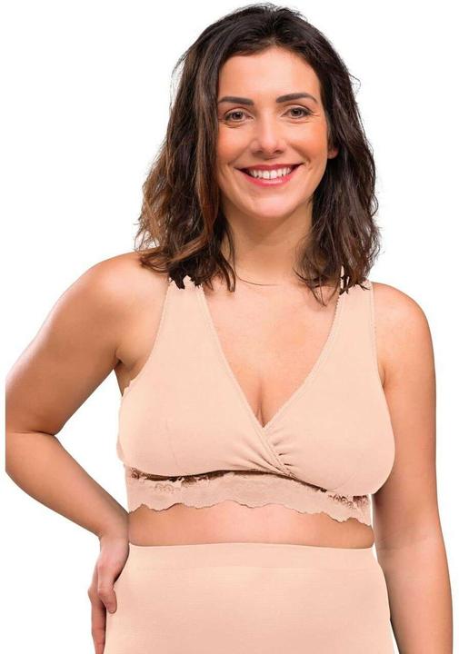 Actual product image Carriwell Crossover nursing and sleep bra beige S (S)
