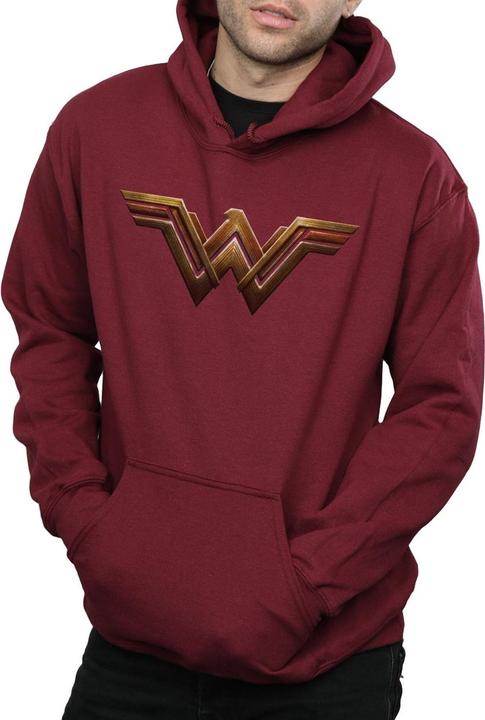Actual product image Mens Justice League Movie Wonder Woman Emblem Hoodie (XL)