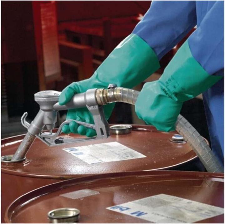 Productafbeelding Ansell Chemische handschoenen AlphaTec Sol-Vex 37-675 maat 7 groen EN 388, EN 374, EN 1149 PBM categorie (7)