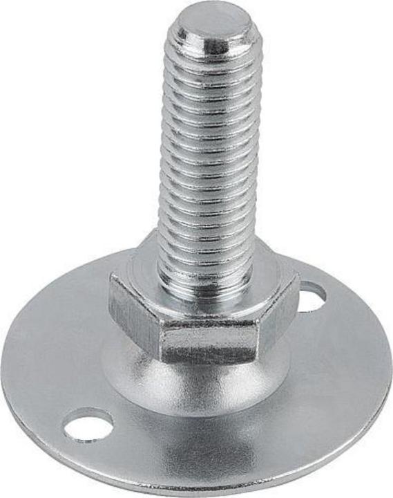 Actual product image Kipp Levelling foot, K0678, steel, with hole