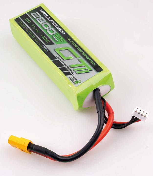 Productafbeelding Wellpower LIPO AKKU ULTIMA GT II 2800 mAh / 11,1 Volt 3S 40/80C CH5/8 XT-60 (11.10 V, 2800 mAh)
