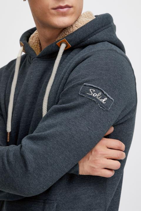 Image du produit Solid TripHood Pile Sweat À Capuche Avec Peau De Mouton Pull Hoodie Pour Homme (S)
