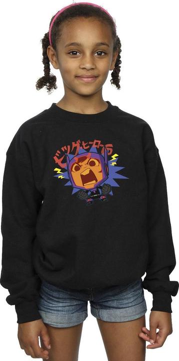 Actual product image Disney Girls Big Hero 6 Baymax Hiro Angry Manga Sweatshirt (140, 146)