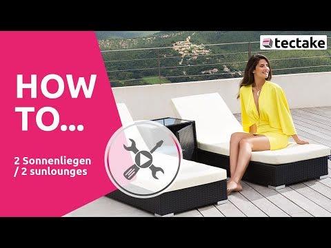 Produktbild tectake 2x Sonnenliegen (184 cm)