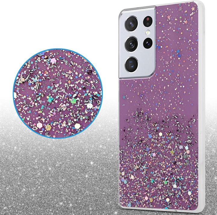 Actual product image Cadorabo TPU cover sparkling glitter (Samsung Galaxy S21 Ultra)