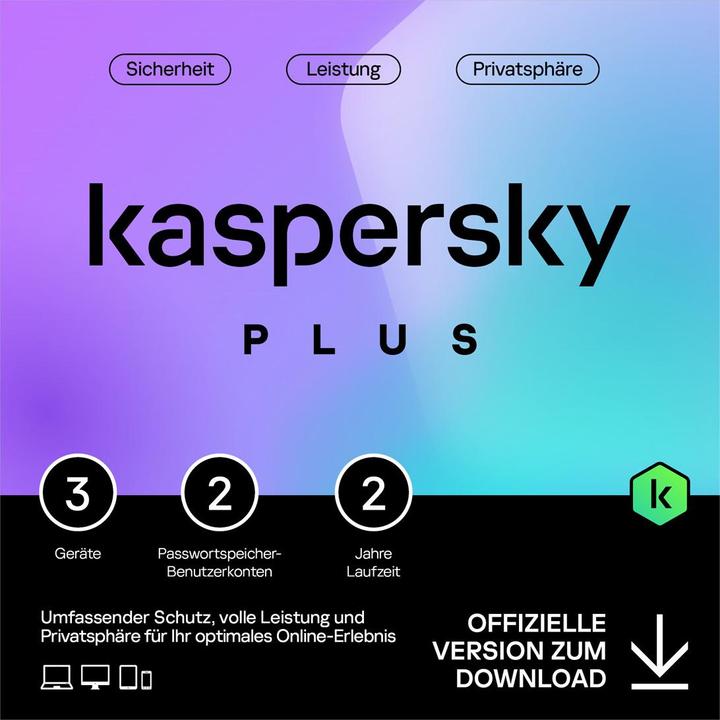Image du produit Kaspersky Plus 3device 2year Télécharger (3 Utilisateur, 1 Périphériques/Utilisateurs, 24 mois)
