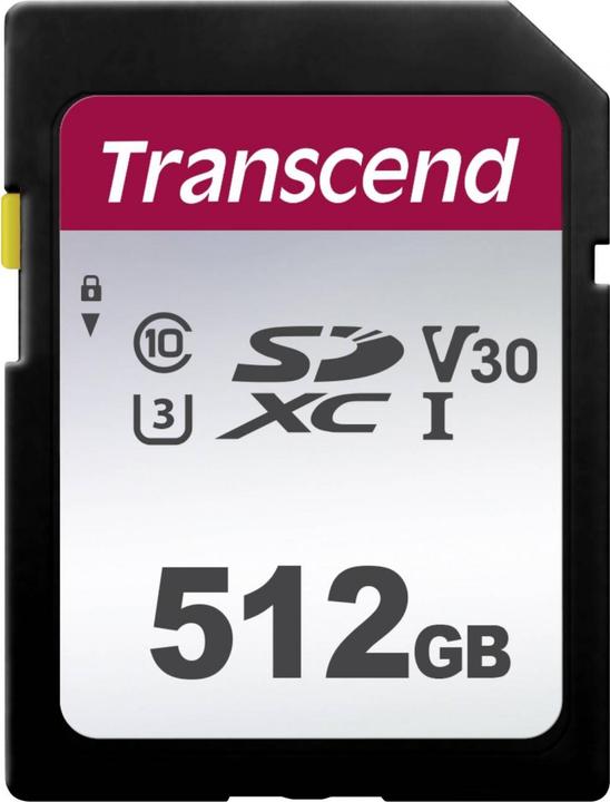 Transcend SDXC 300S (512 GB, SDXC, U3, UHS-I)
