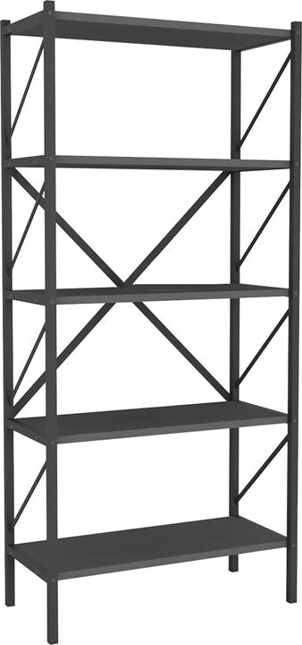 Immagine prodotto VCM Legno Metallo Scaffale Portaoggetti Libreria Libri Decorativi Scaffale Portaoggetti Insasi 5 (66 x 34 x 160 cm)