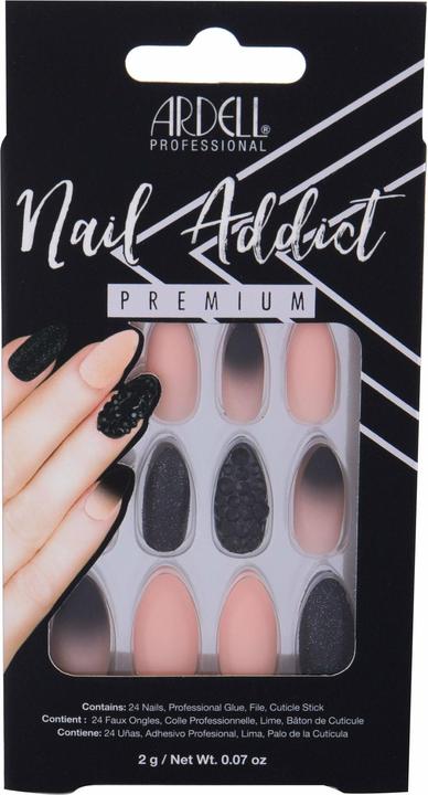 Actual product image Ardell Nail Addict - Nail Addict Black Stud & Pink Ombre (Artificial eyelashes)