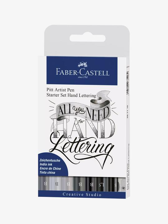 Produktbild Faber-Castell Pitt Artist Pen Handlettering (Grau, Schwarz, 9 x)