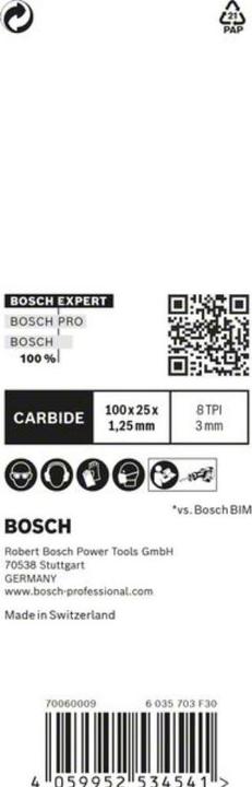 Image du produit Bosch Professional Zubehör Lame de scie sabre EXPERT 'Thick Tough Metal' S 555 CHC, 1 pièce
