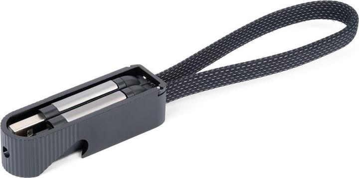 Produktbild Troika PRACTICABLE Schnellladekabel mit Flaschenöffner, schwarz (0.15 m, USB 3.2 Gen 2)