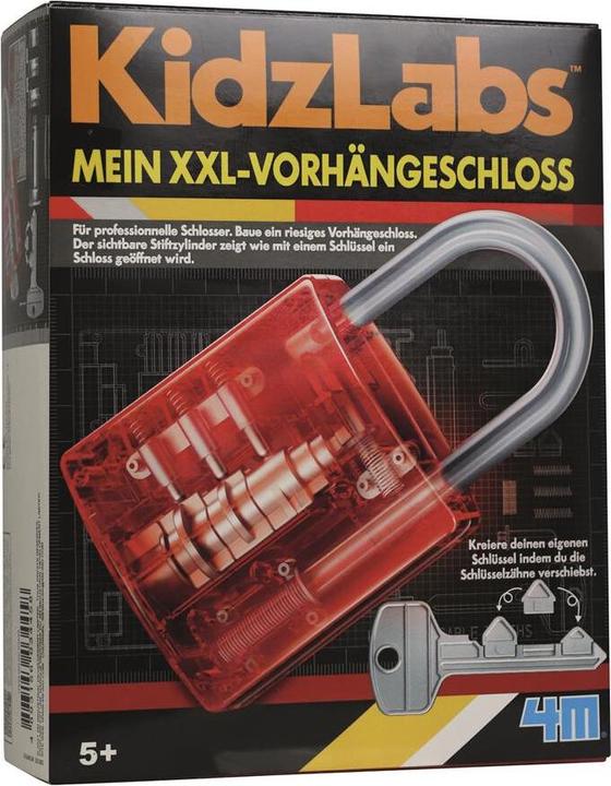 Actual product image 4M DAM Kidzlabs: GIGANT HANGSLOT TRANSPARANT 15cm, met gedetailleerde instructies, in doos 17x22x6c