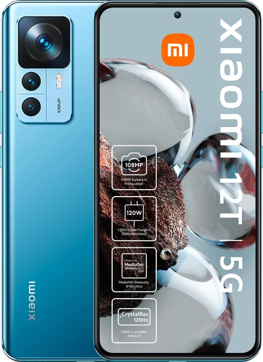 Actual product image Xiaomi 12T (256 GB, Blue, 6.67", Dual SIM, 108 Mpx, 5G)