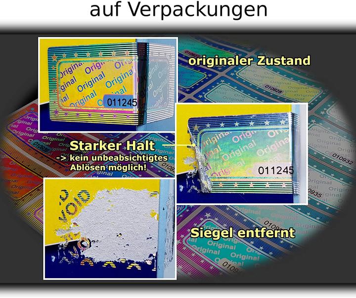 Produktbild Atairs 3D Hologramm Original-Siegel mit Seriennummer