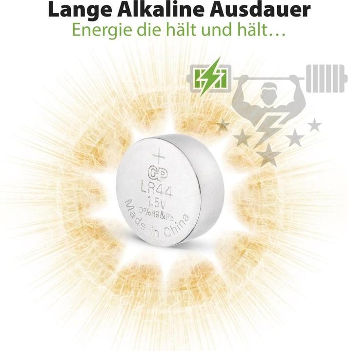 Productafbeelding GP Batteries Alkalische (10 Pcs., LR44, 105 mAh)