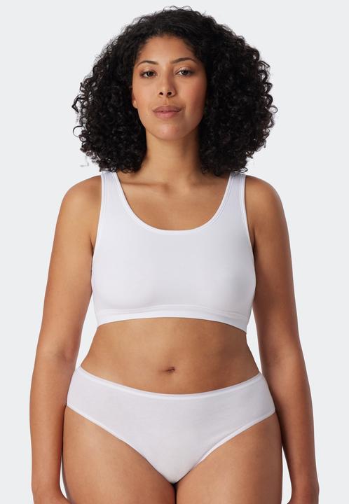 Image du produit Schiesser Bustier sans bonnet pour femme Soutien-gorge 95/5 Organic Cotton durable | 2 pièces (46, lot de 2)
