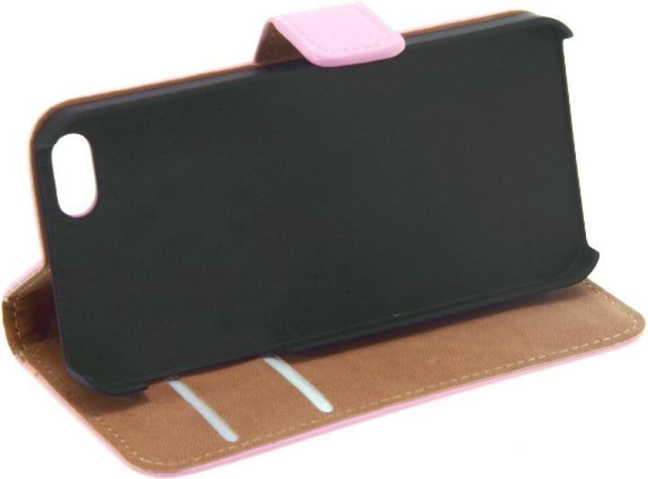 Image du produit NoName Étui portefeuille en cuir fin pour iPhone 6 Plus - rose 4250710556335 (Apple iPhone 6 Plus)
